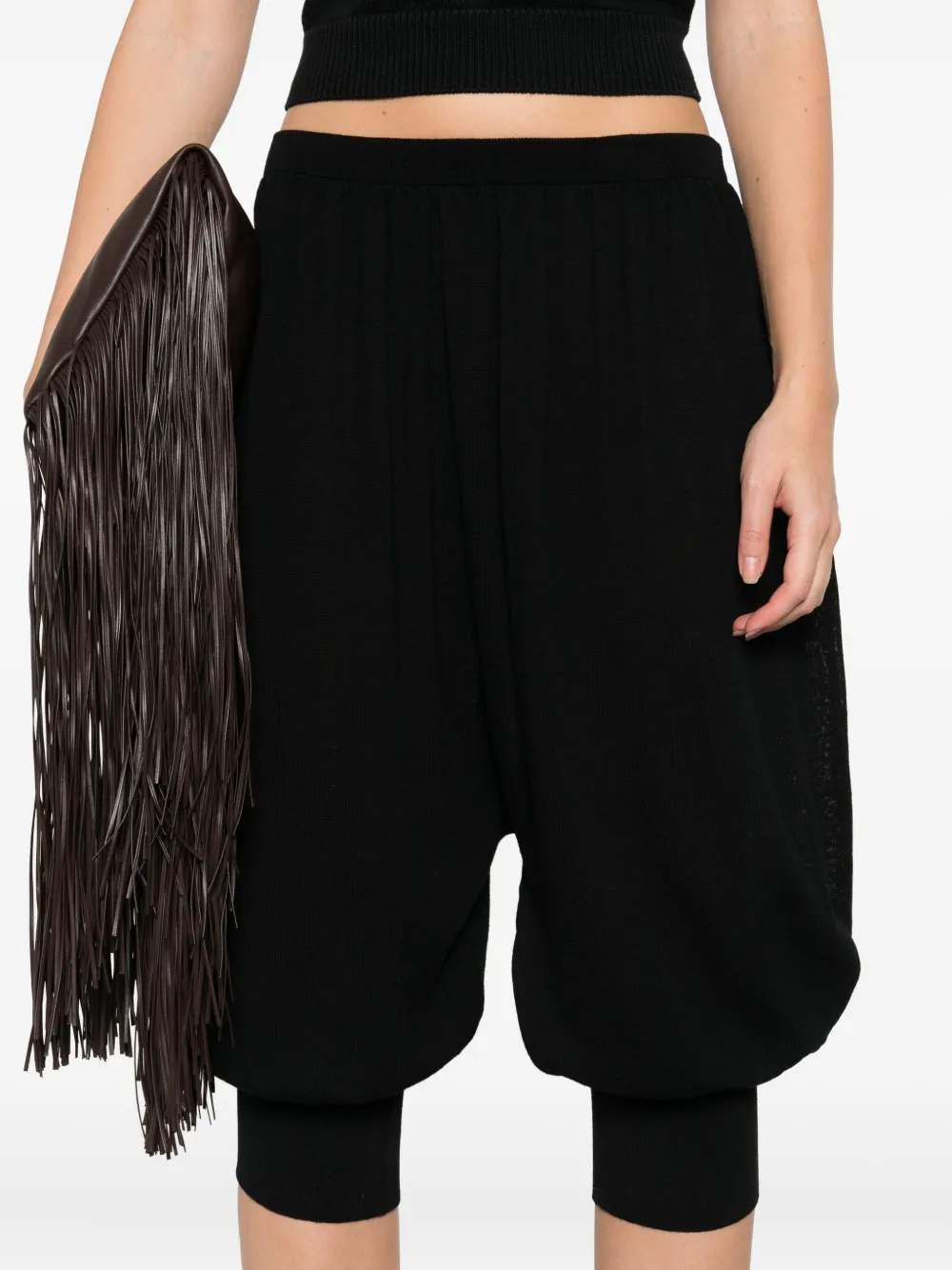 Paloma Wool Gathered Merino-wool Pants In Black