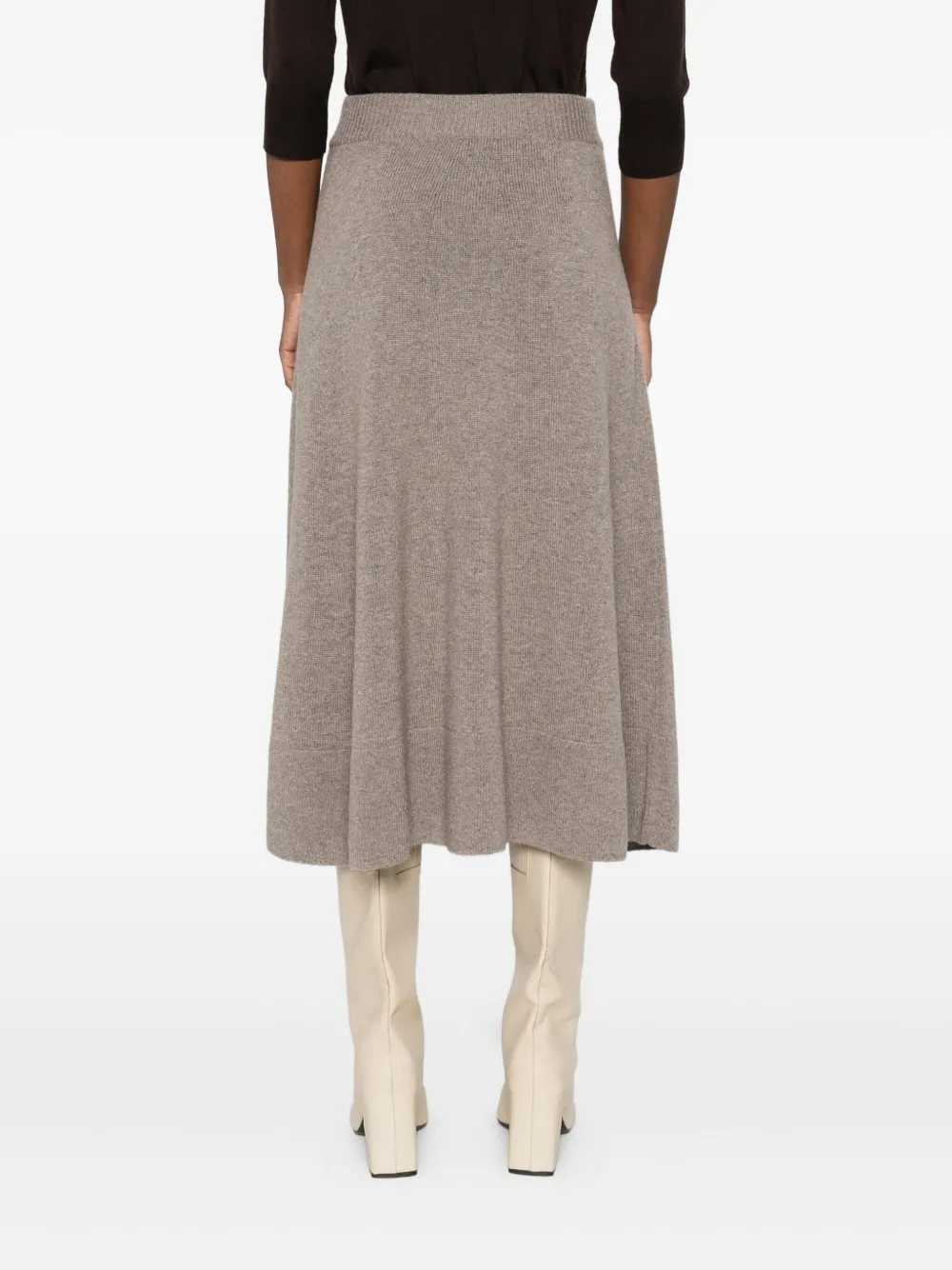 Agnona Fine-knit Skirt In Gray