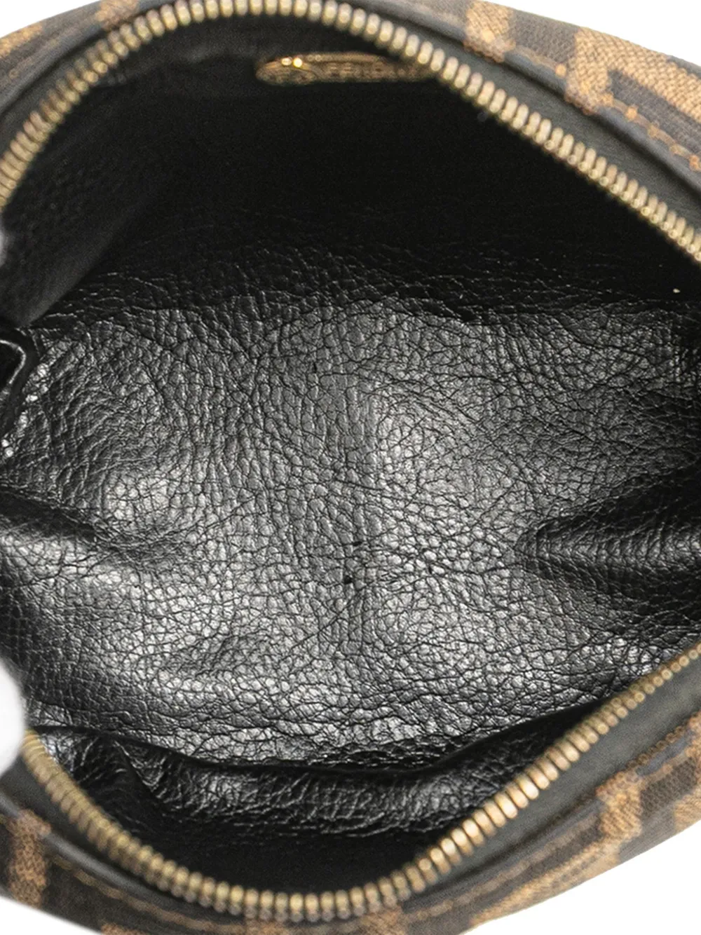 Pre-owned Fendi 2000-2010 Zucca Canvas Pouch In Brown
