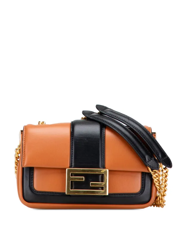 Fendi Pre-Owned 2010-2025 ミニ バイカラー ナッパ アポロ チェーン 