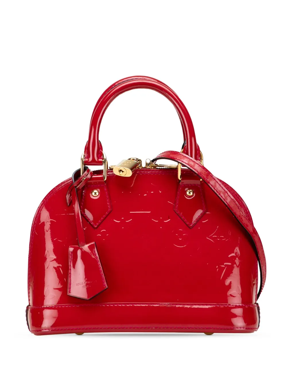 Louis Vuitton Pre-Owned 2013 モノグラム ヴェルニ アルマ BB サッチェルバッグ - レッド Louis Vuitton Pre-Owned 2013 モノグラム ヴェルニ アルマ BB サッチェルバッグ - レッド