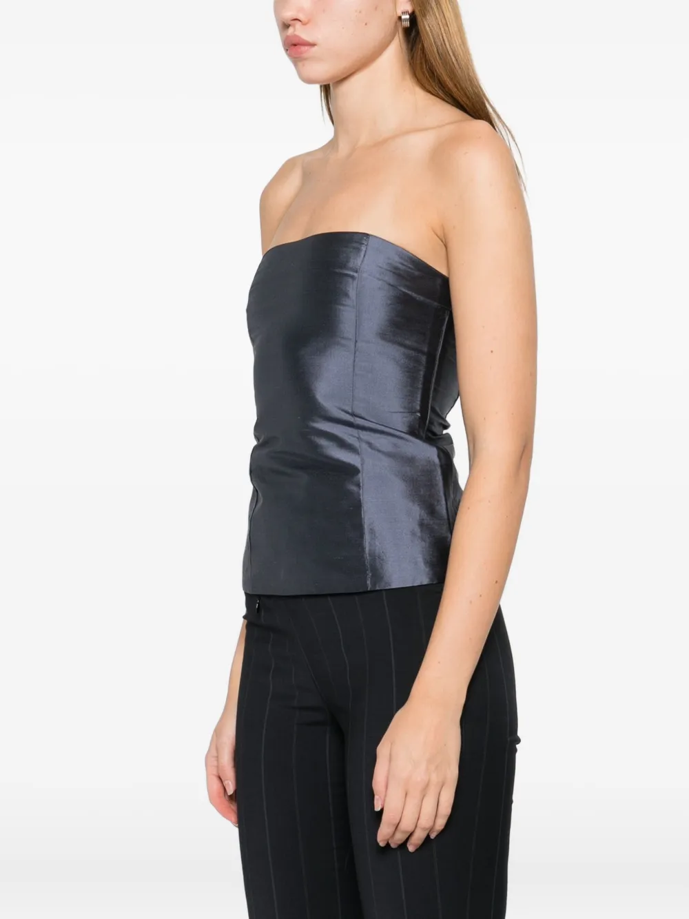 Paloma Wool Panelled Strapless Top In Gray