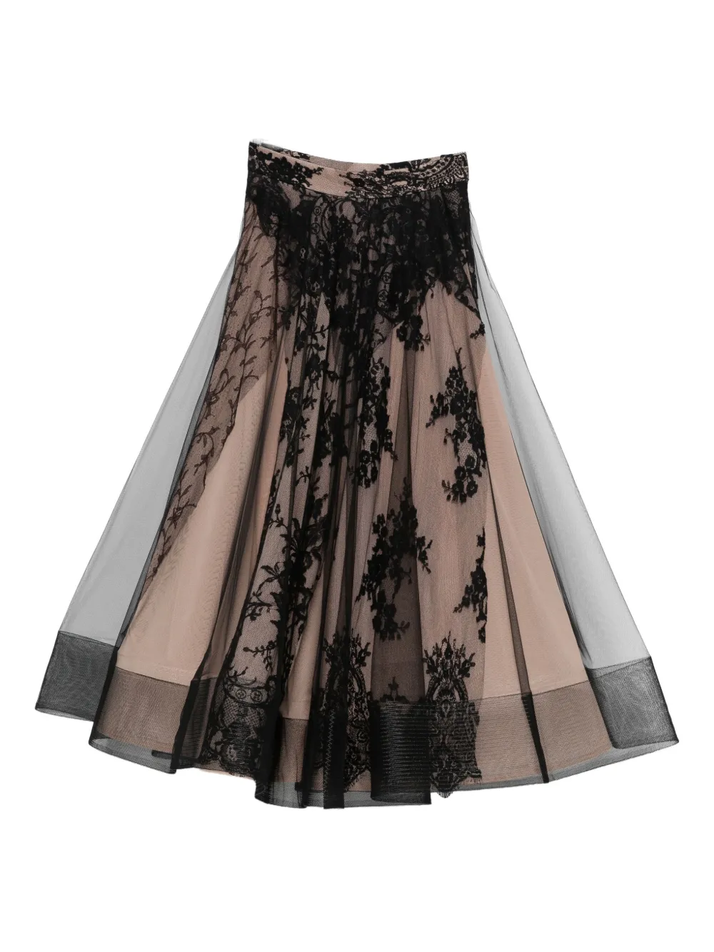 Quetsche lace-overlay skirt | Neutrals | Image 1