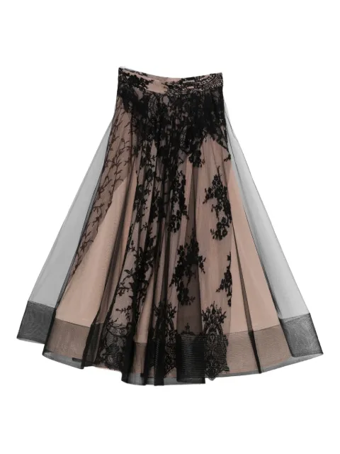 Quetsche lace-overlay skirt