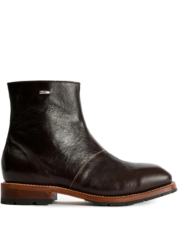 OUR LEGACY 24AW ENGINE BOOT サイドジップブーツ Our Legacy - Engine Boot Deep Black Leather