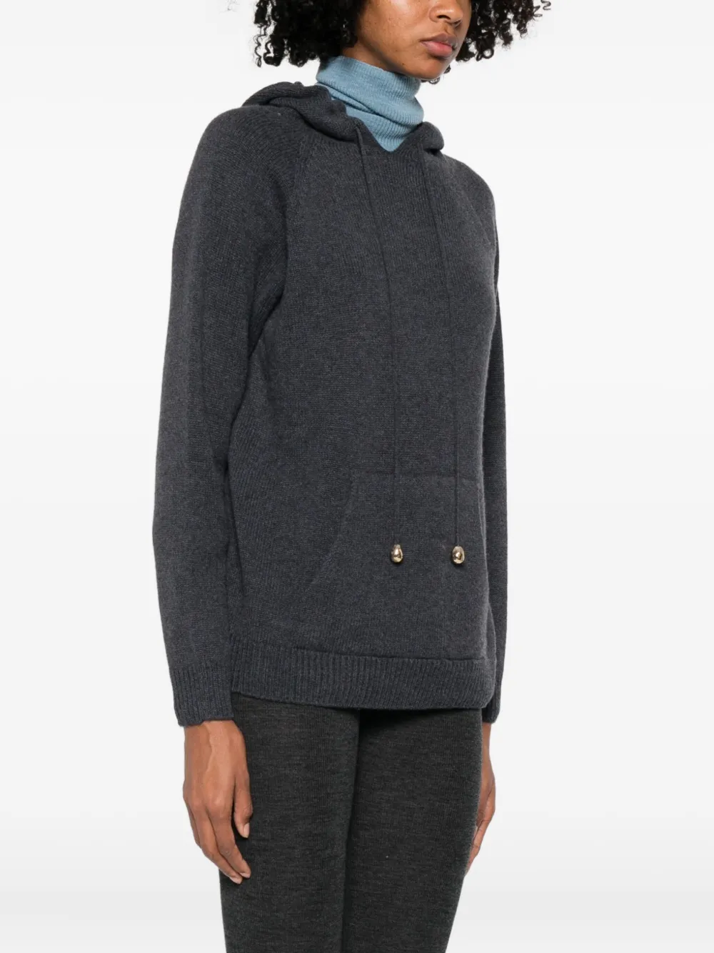 Fabiana Filippi Hoodie van wolblend Zwart