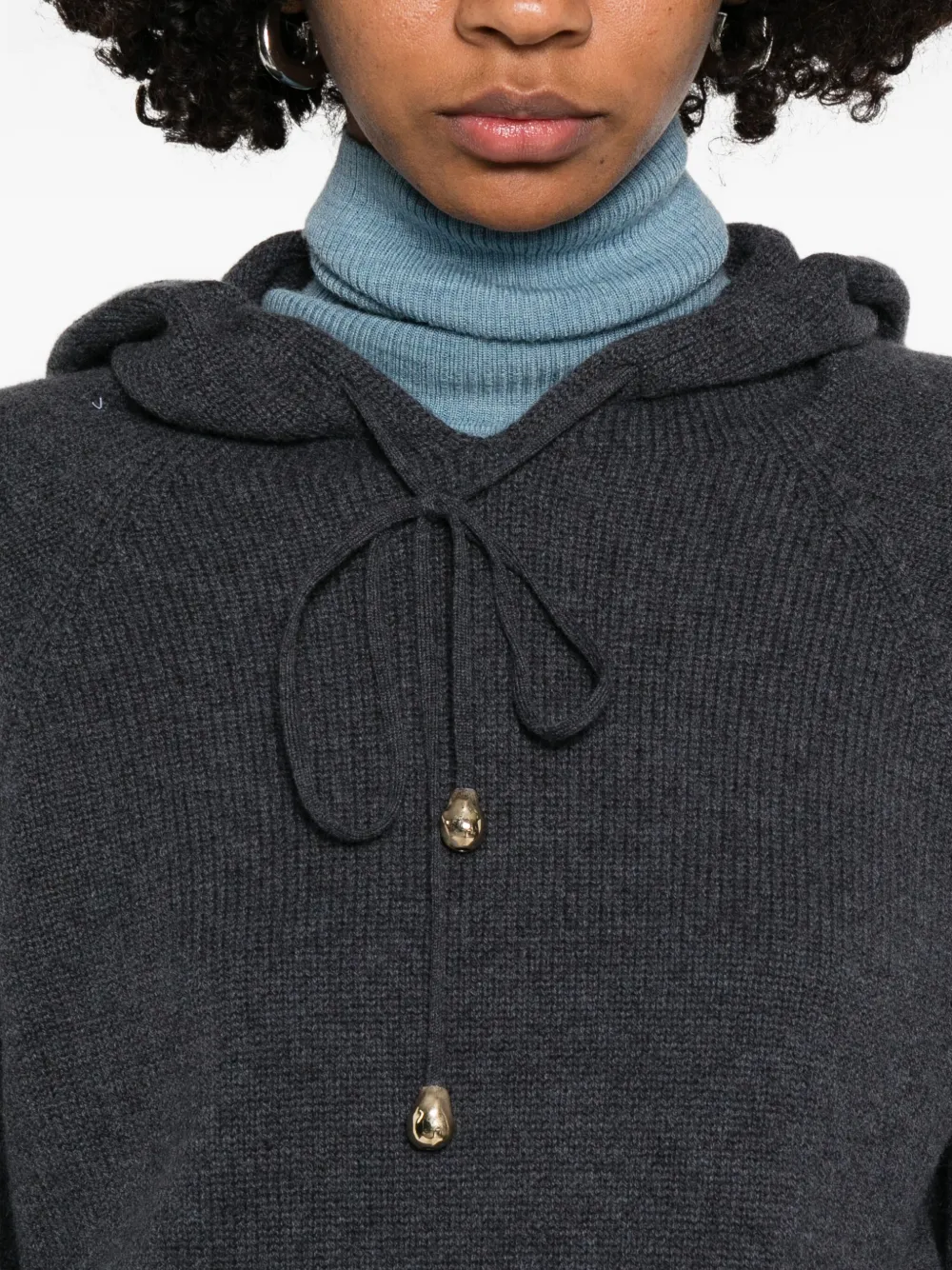 Fabiana Filippi Hoodie van wolblend Zwart