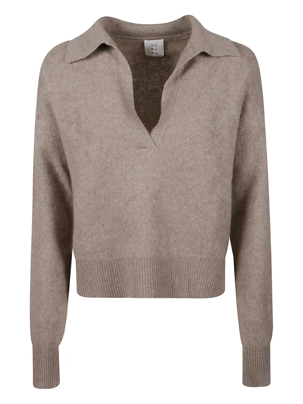Almada Label V-neck cardigan | Neutrals | Image 1