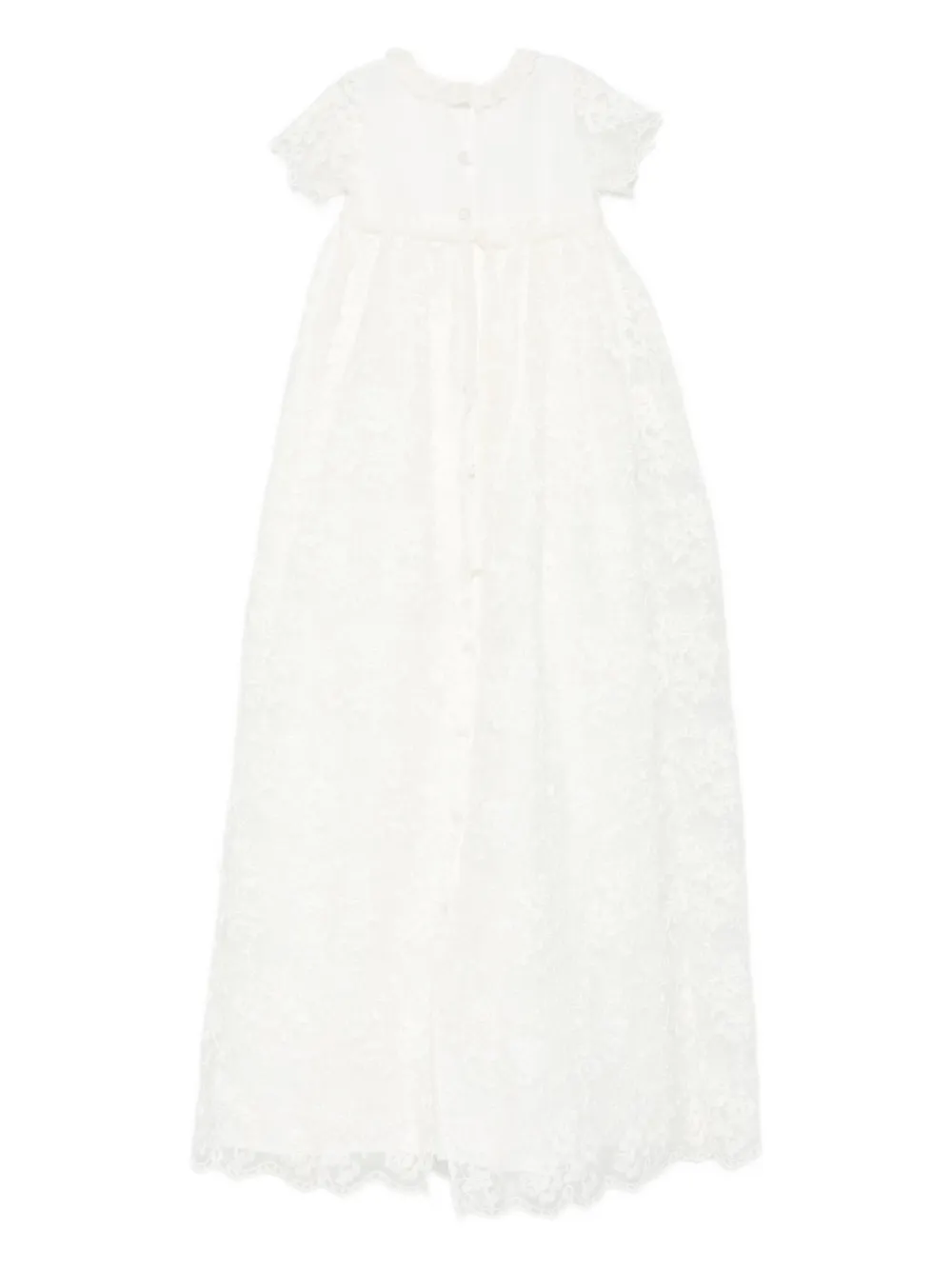 JESURUM BABY lace ruffled dress - Wit