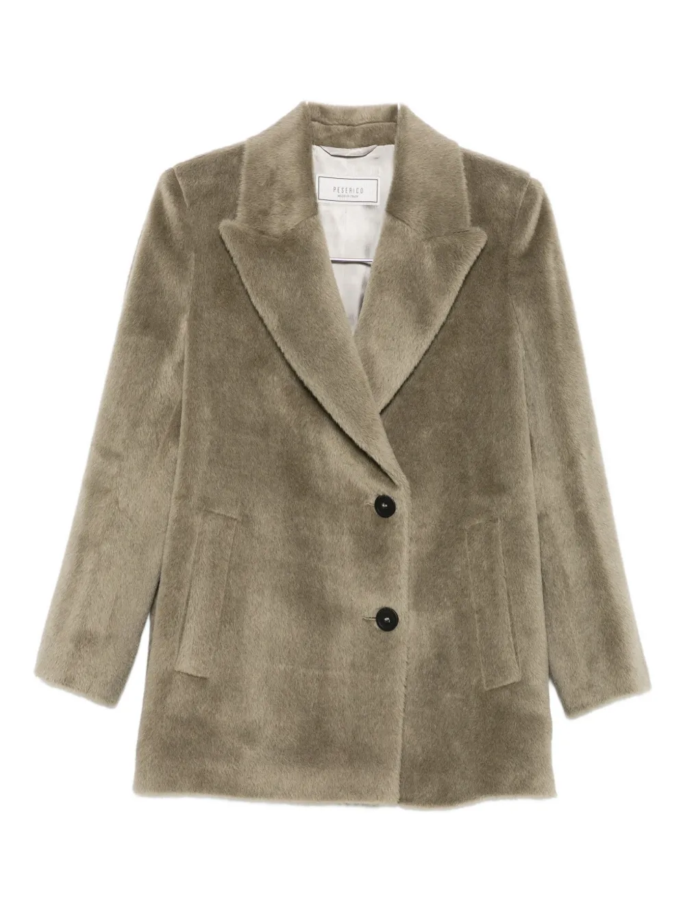 Peserico peak-lapels coat | Green | Image 1