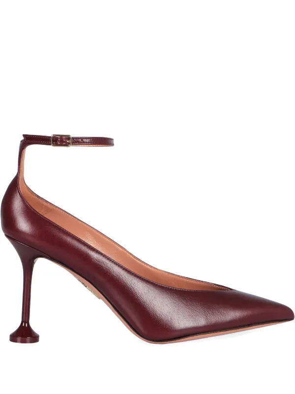 Aquazzura 85mm Strong pointed-toe Pumps Red FARFETCH PT