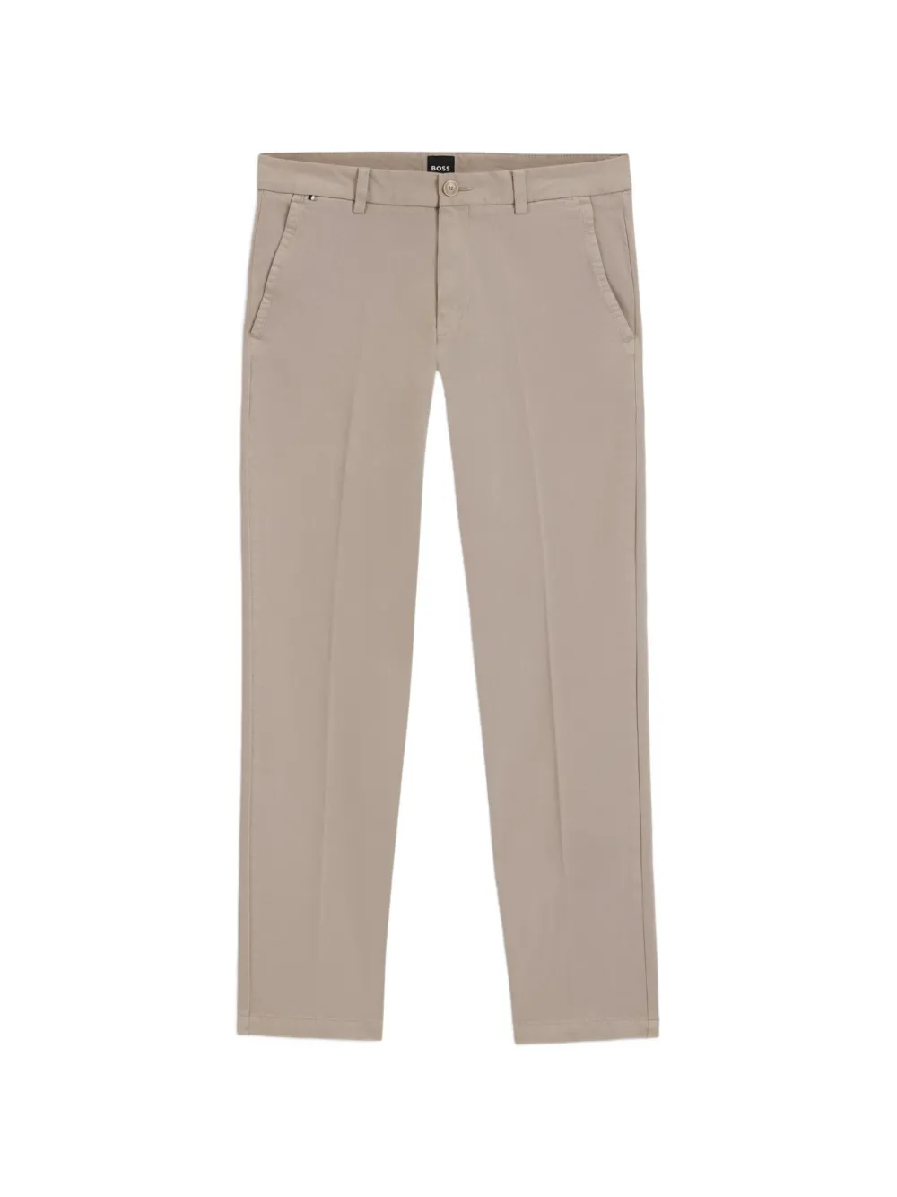 BOSS Stretch twill broek Beige