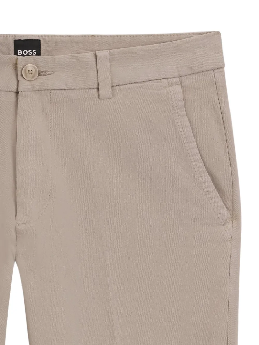 BOSS Stretch twill broek Beige