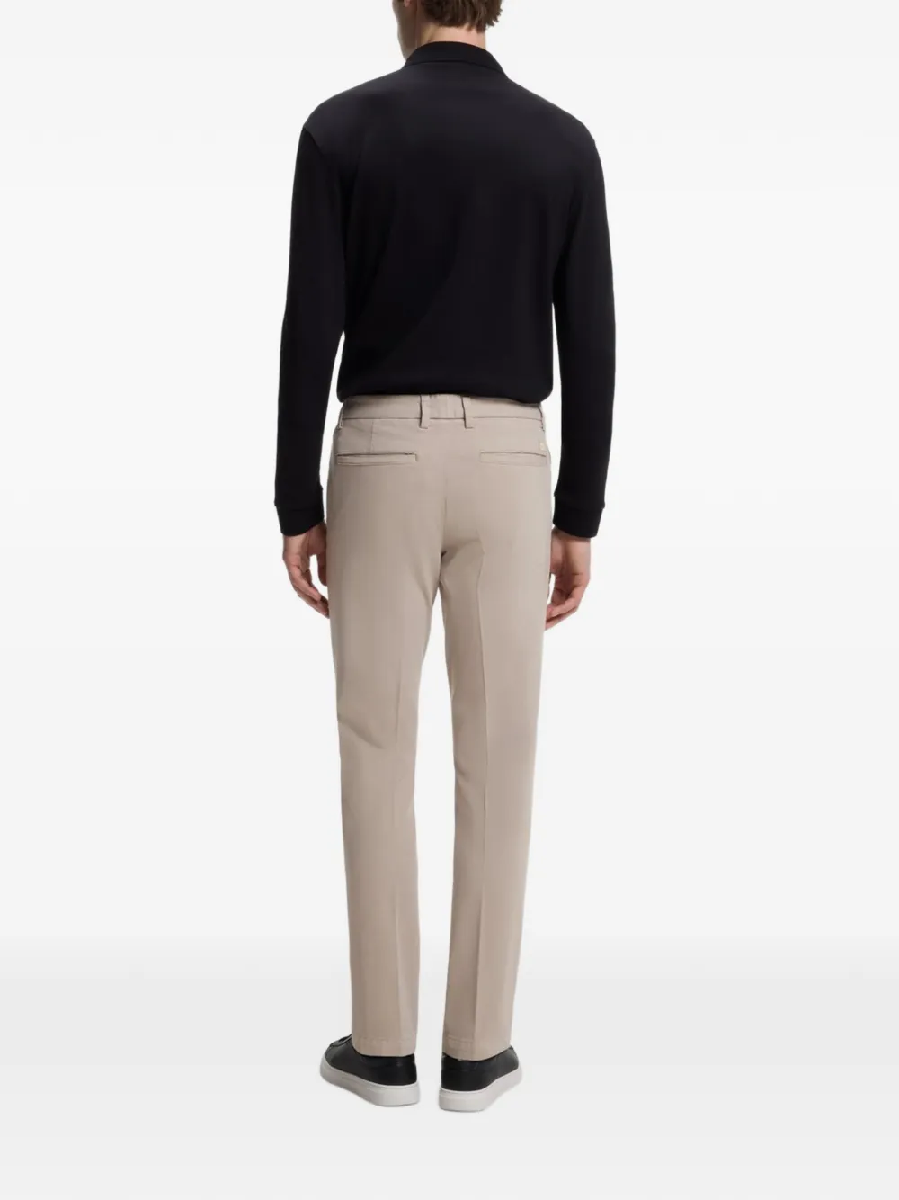 BOSS Stretch twill broek Beige