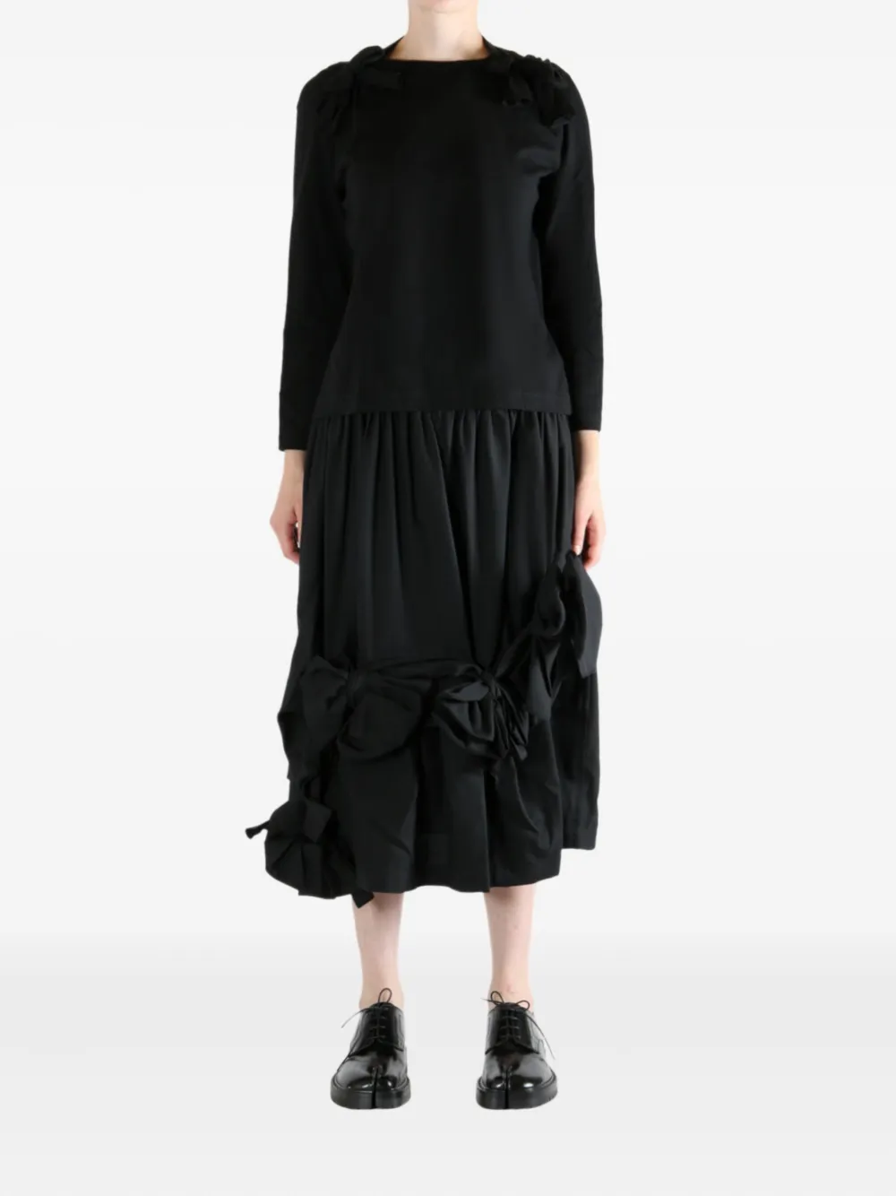 Comme des Garçons TAO bow-detail top - Zwart