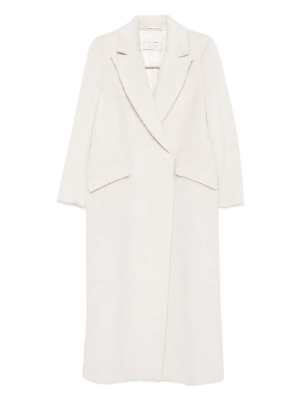 Peserico notched-lapel coat | White | Image 1