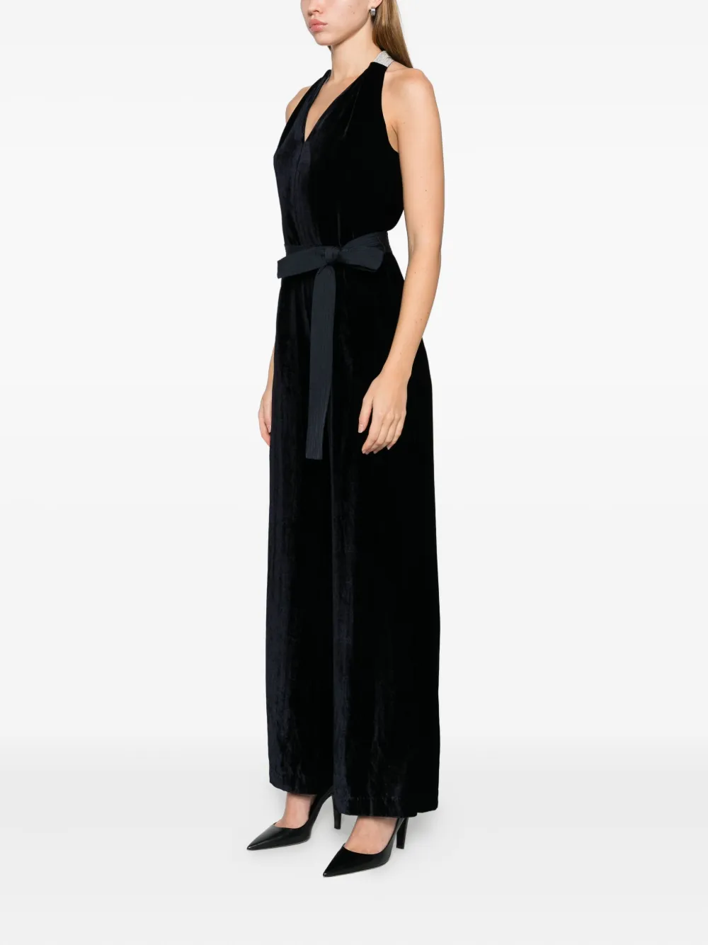  Peserico Belted Jumpsuit - Black 