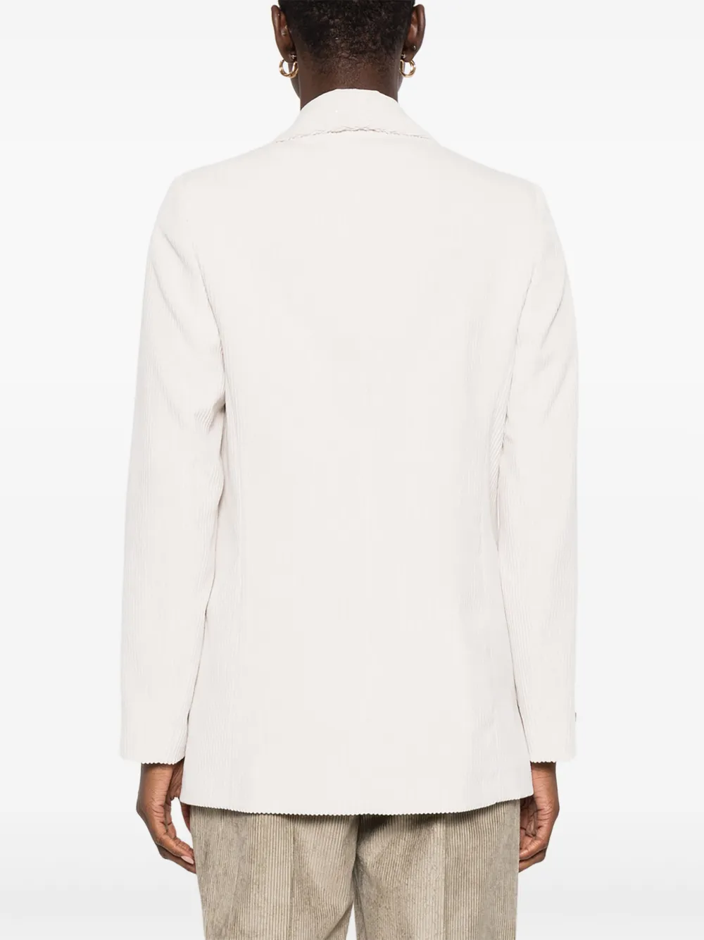 Peserico Ribfluwen blazer Wit