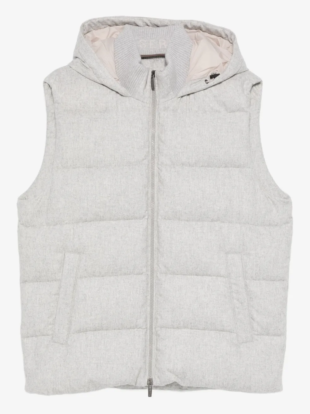 Peserico hooded quilted gilet | Grey | Image 1