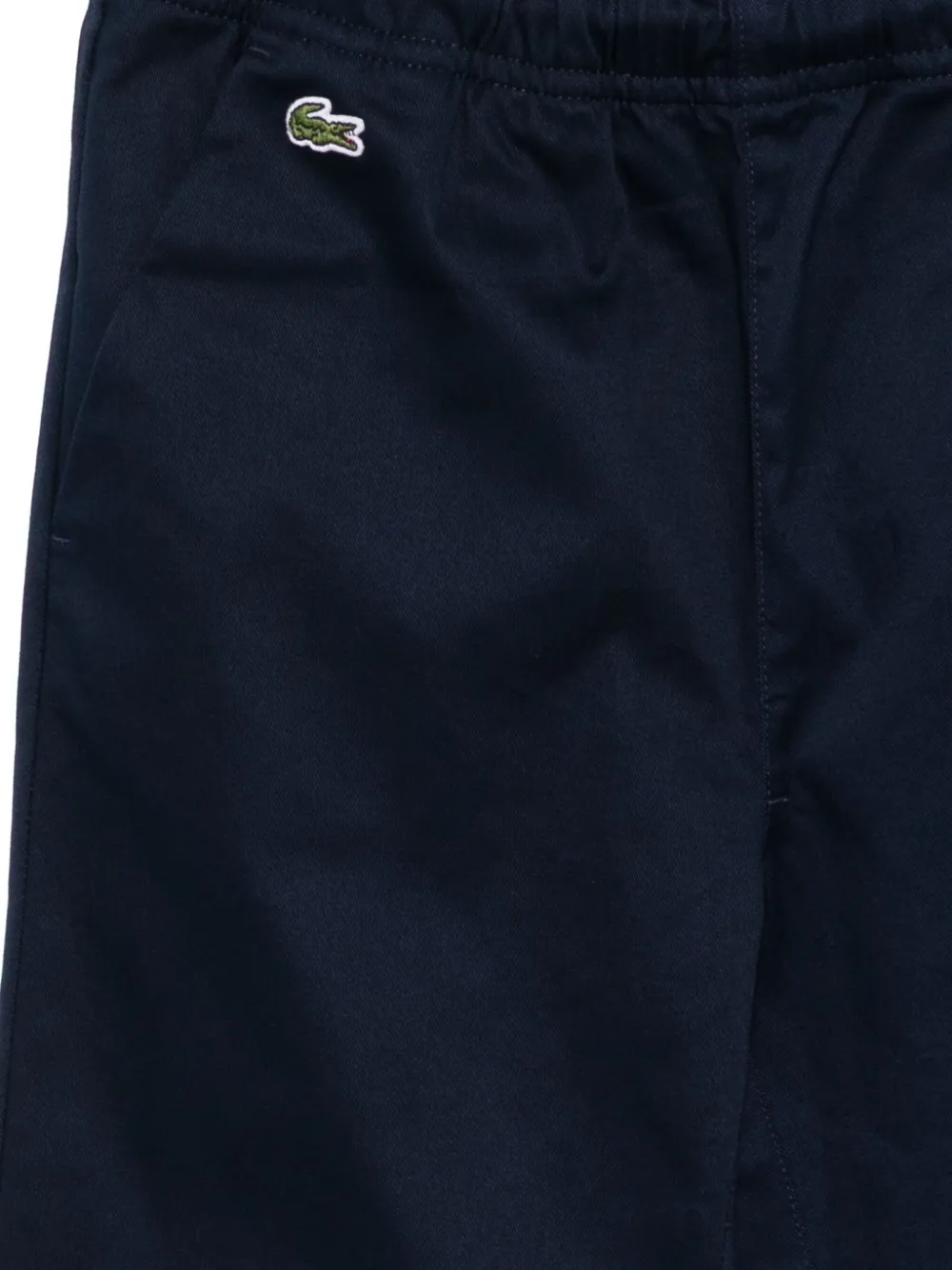Lacoste Stretch katoenen gabardine broek Blauw