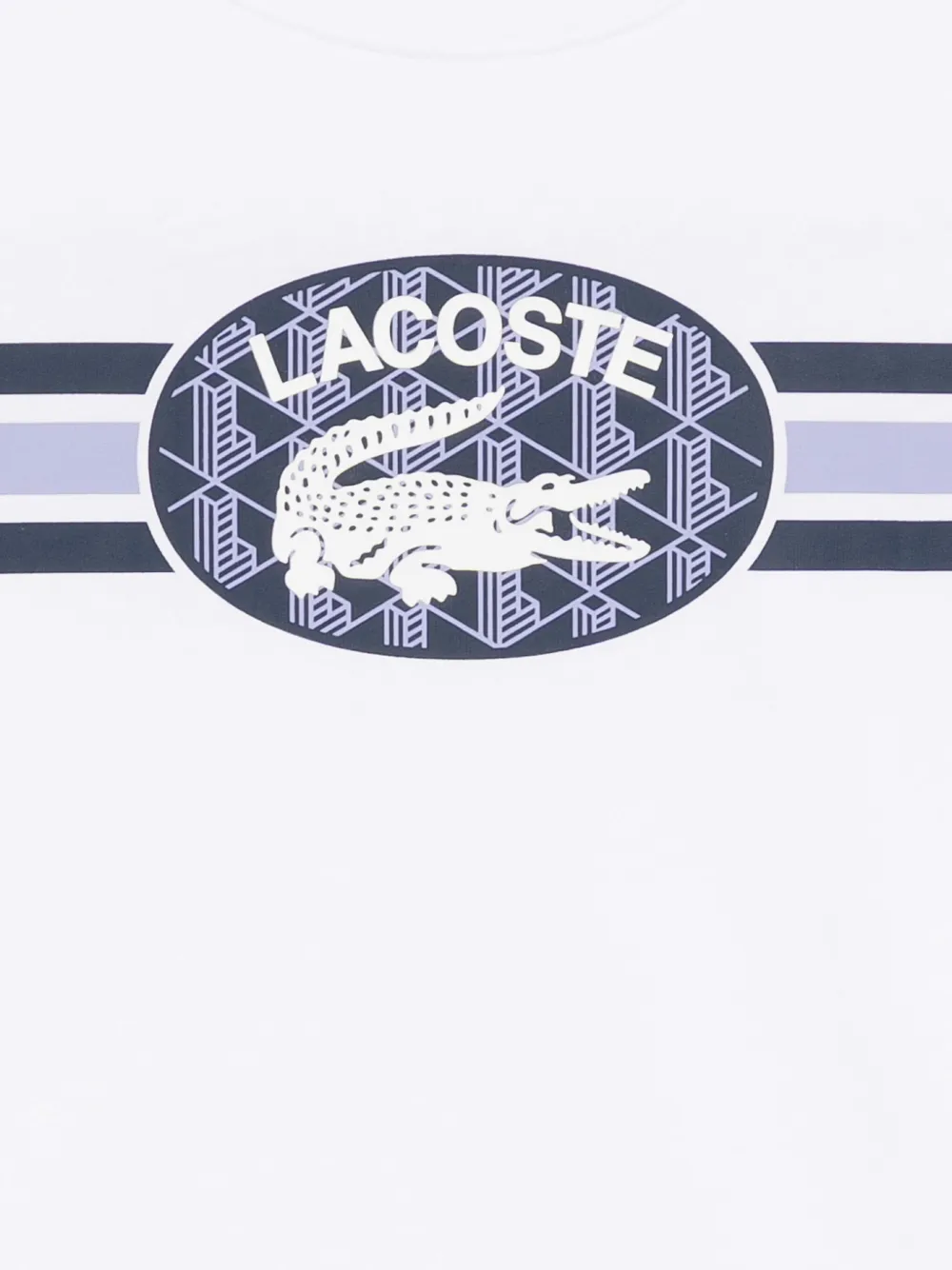 Lacoste T-shirt met monogramprint Wit