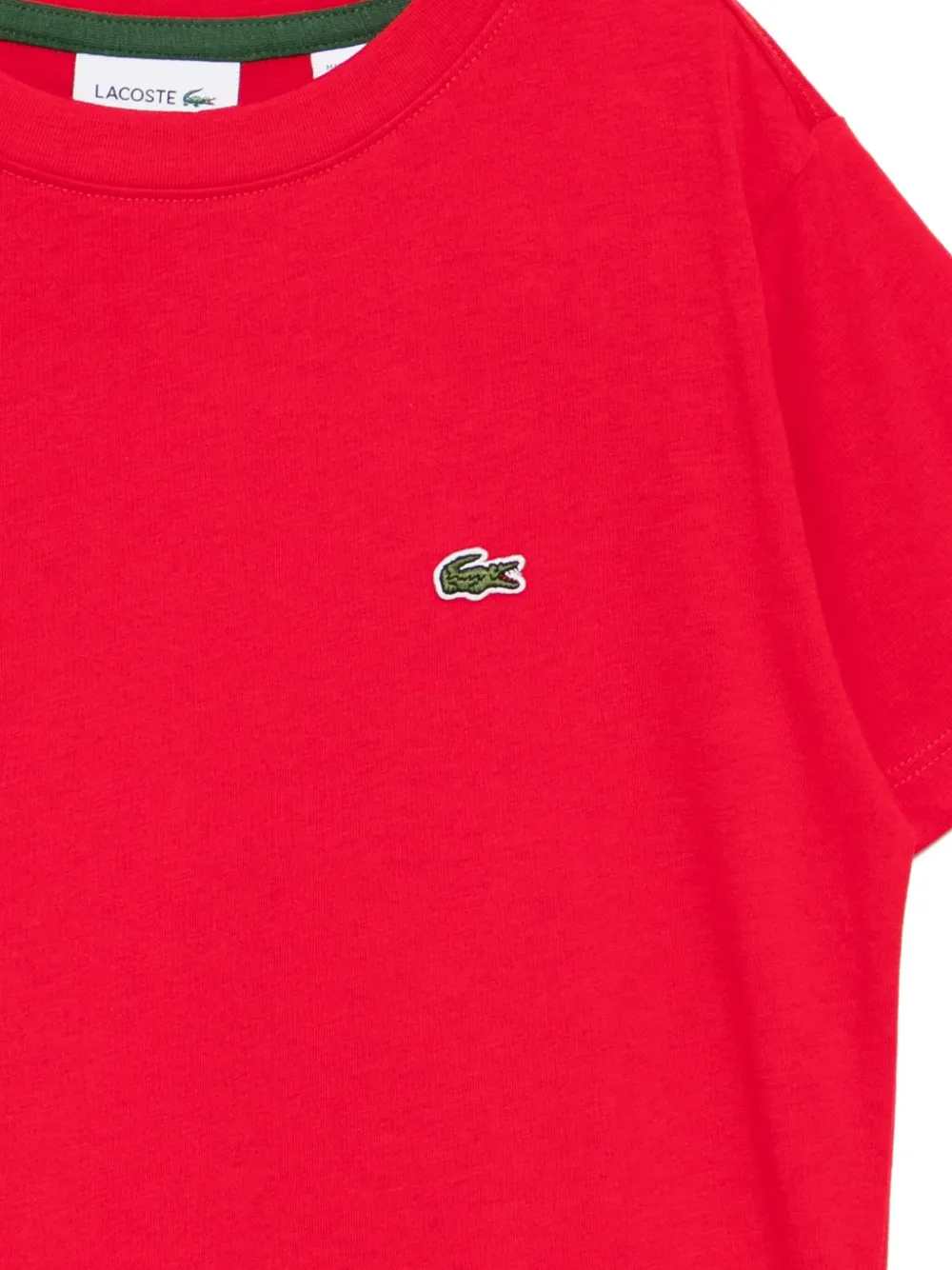 Lacoste T-shirt met geborduurd logo Rood
