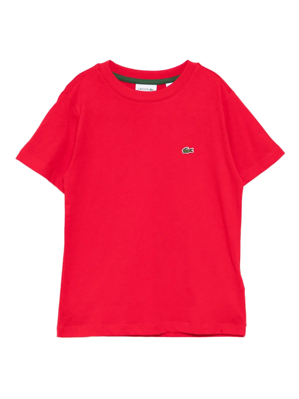 Lacoste logo-embroidered T-shirt - Rosso