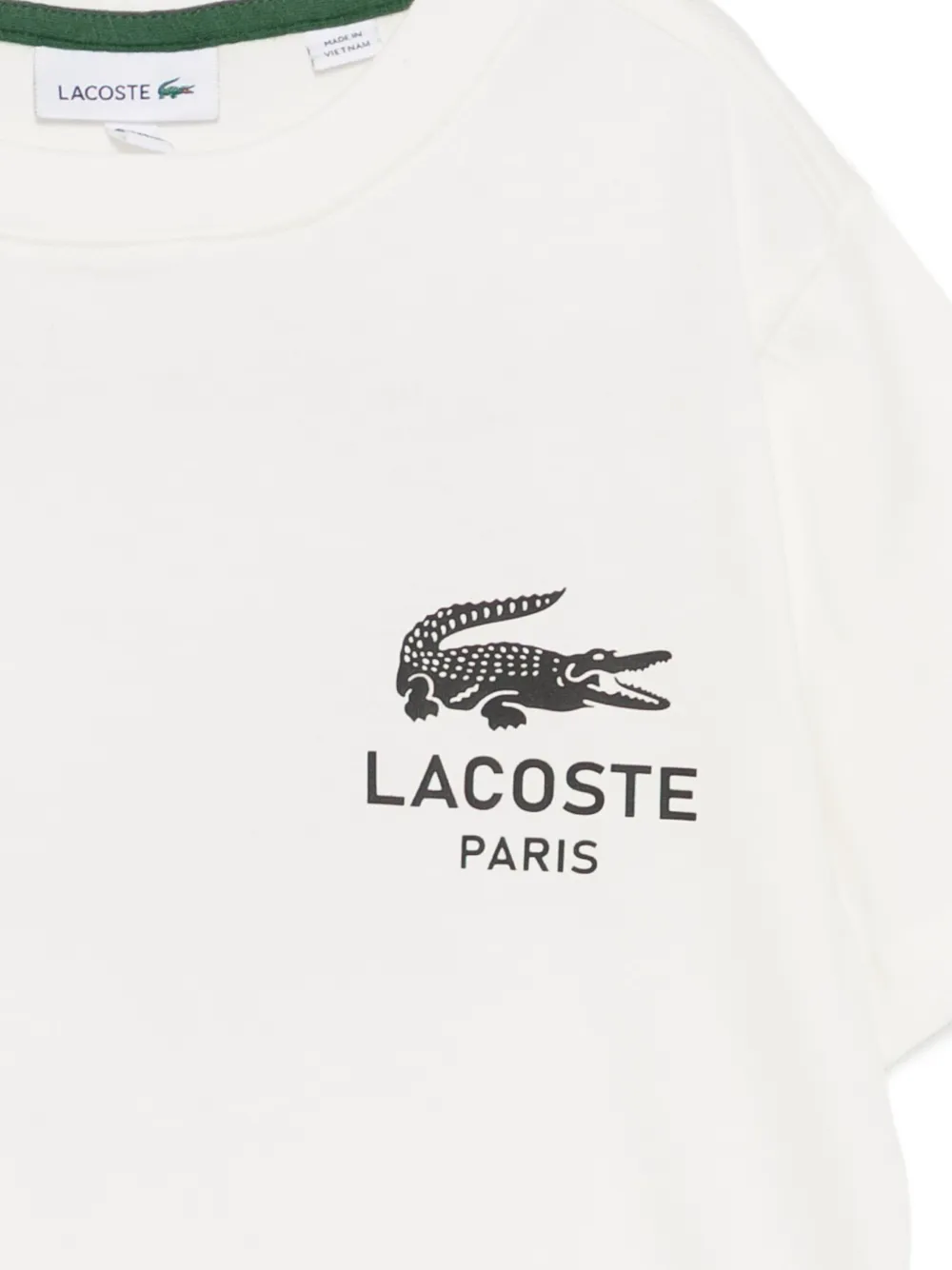 Lacoste T-shirt met logoprint Wit
