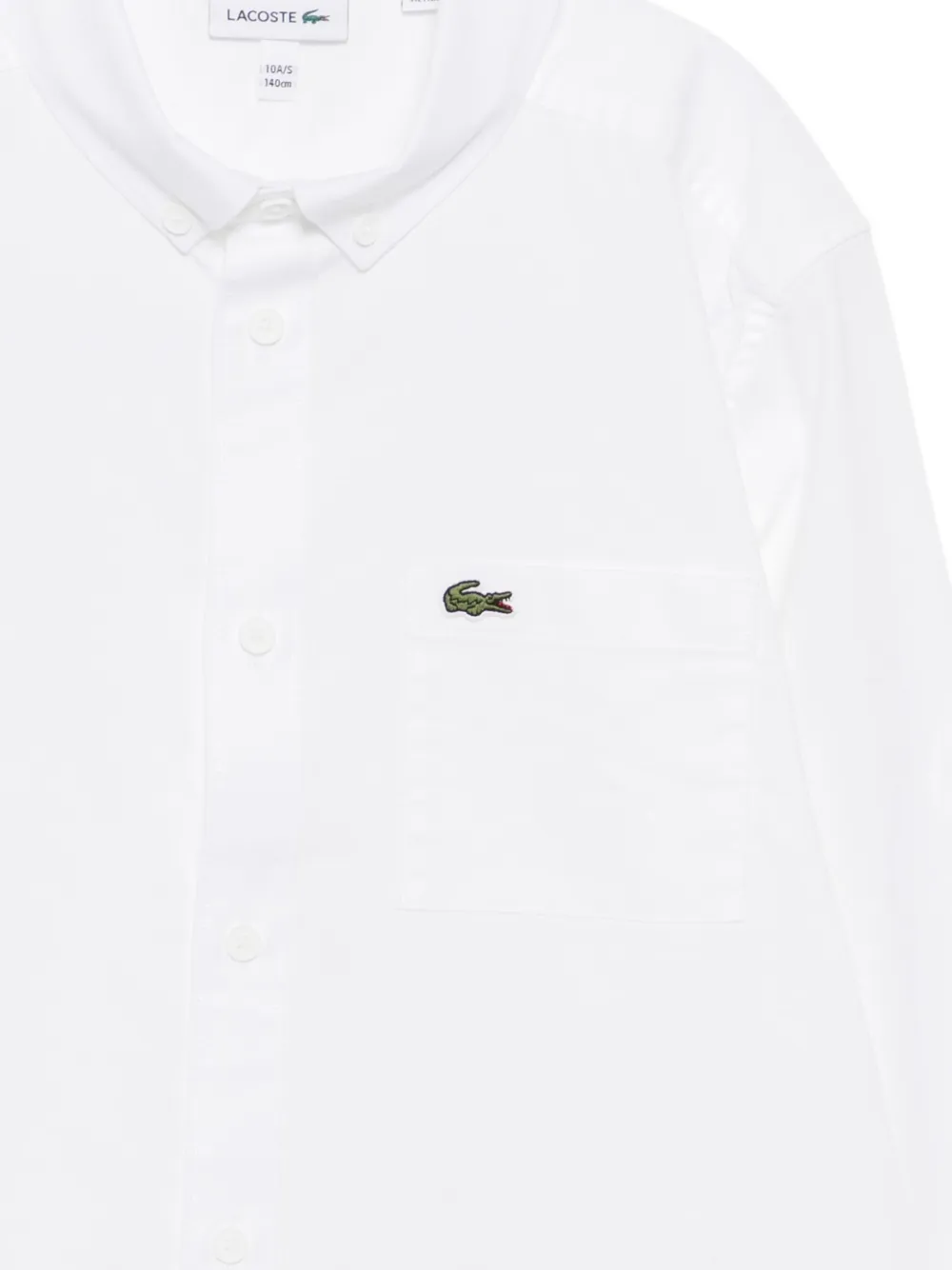 Lacoste Shirt met geborduurd logo Wit