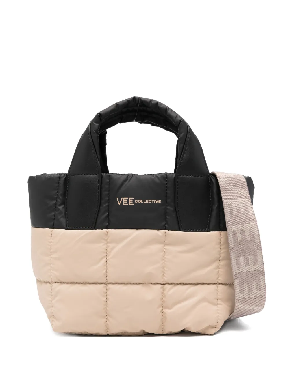 VeeCollective quilted tote bag | Neutrals | Image 1