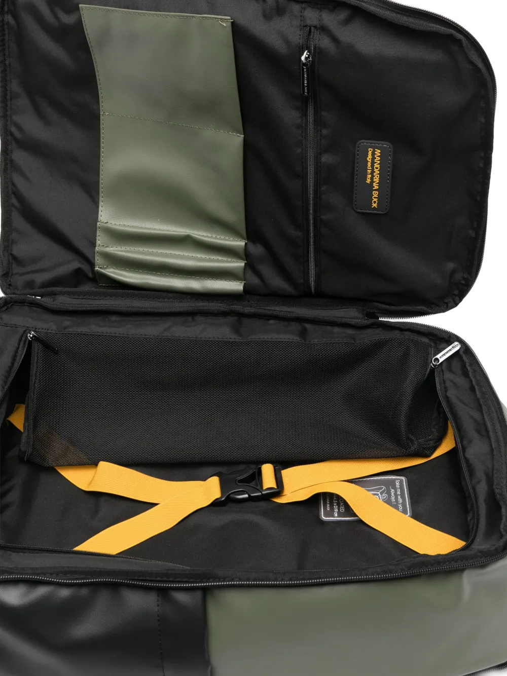 Mandarina Duck Logo-print Backpack In Green