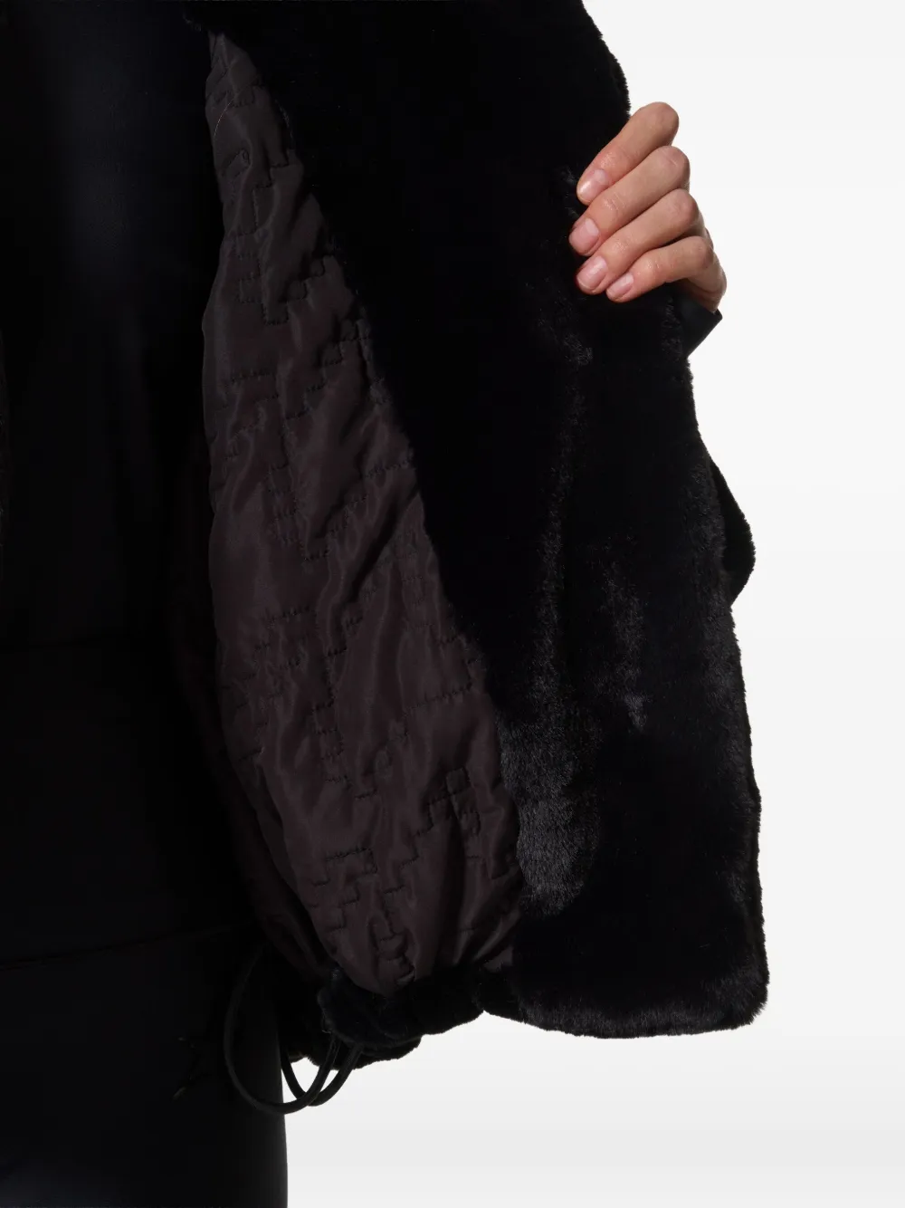 Perfect Moment Faux Fur Hooded Jacket In Gray