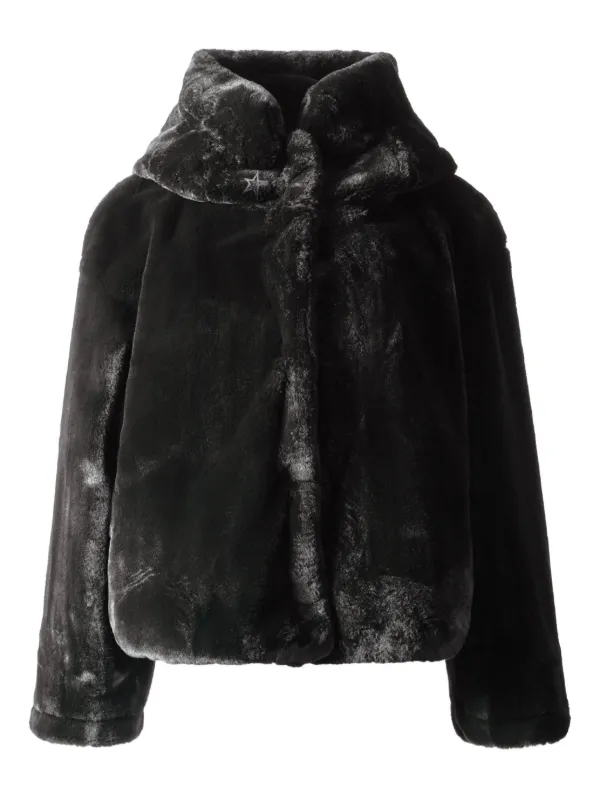 Perfect Moment Faux Fur Hooded Jacket in Black