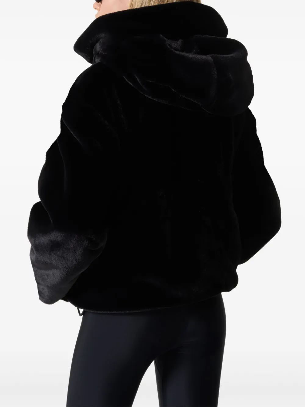 Perfect Moment Faux Fur Hooded Jacket In Gray