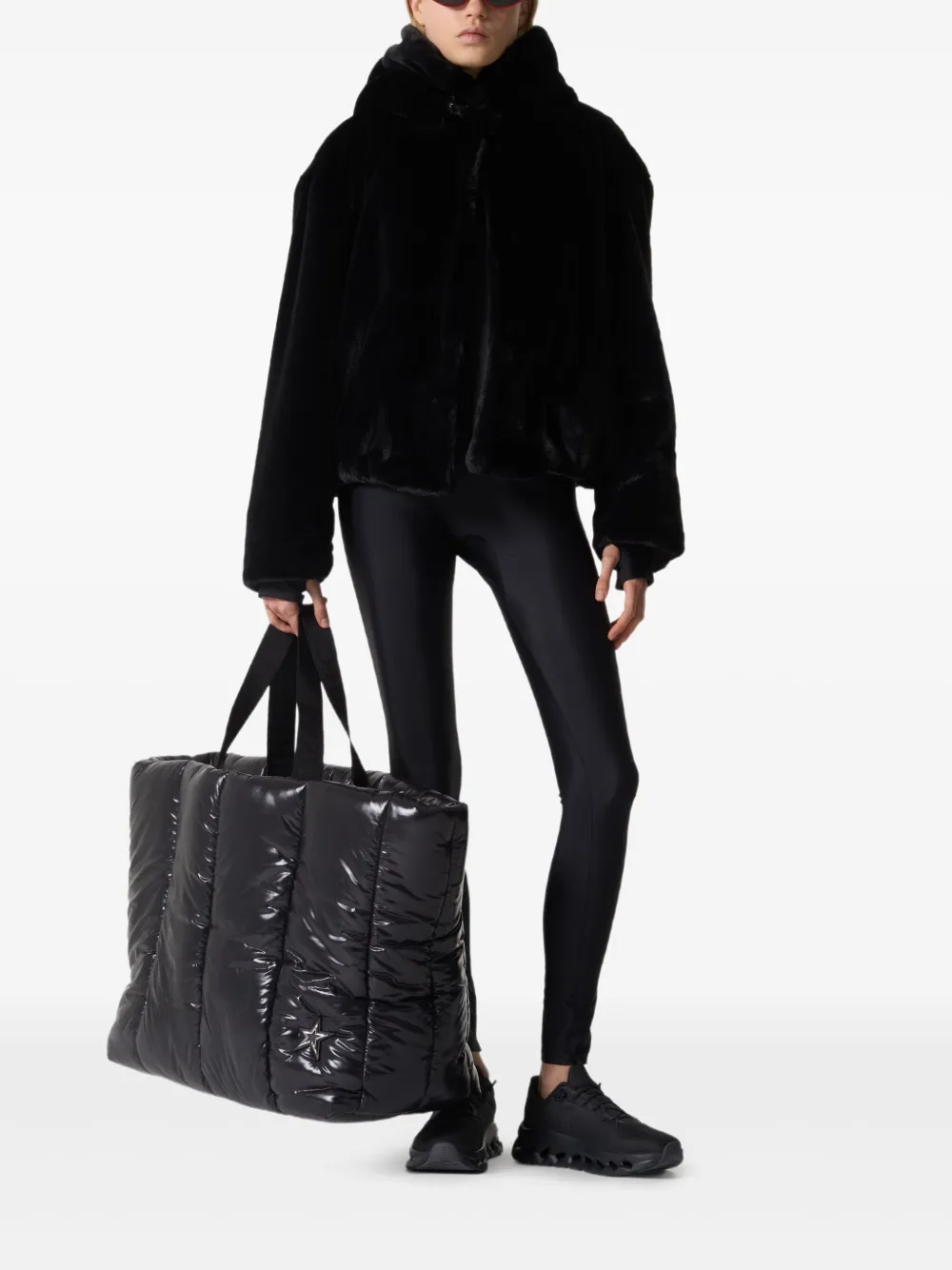 Perfect Moment Faux Fur Hooded Jacket In Gray