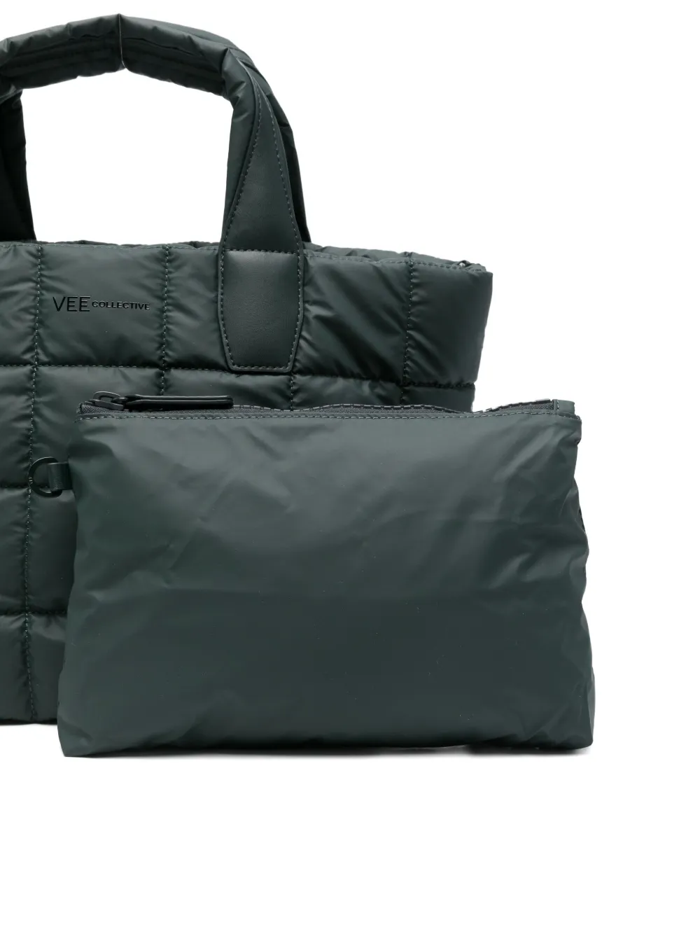 Veecollective Quilted Tote Bag In Green