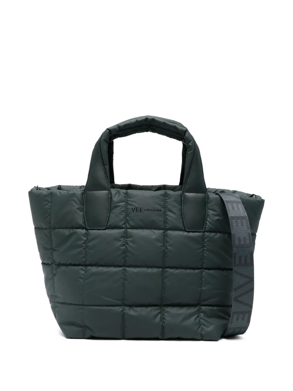 VeeCollective quilted tote bag | Green | Image 1