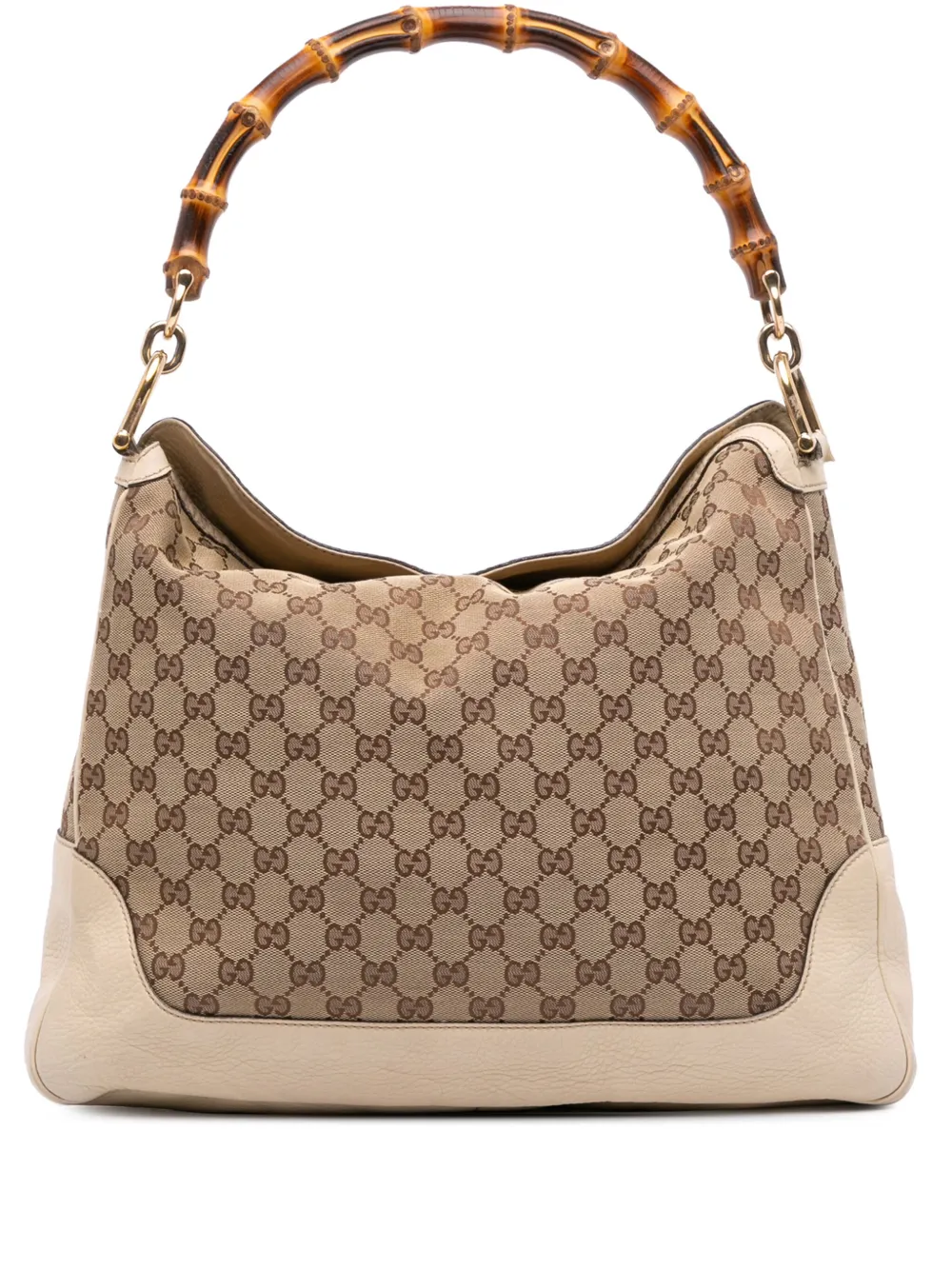 Gucci Pre-Owned 2016-2025 GGキャンバス バンブー ダイアナ サッチェルバッグ - ブラウン Gucci Pre-Owned 2016-2025 GGキャンバス バンブー ダイアナ サッチェルバッグ - ブラウン