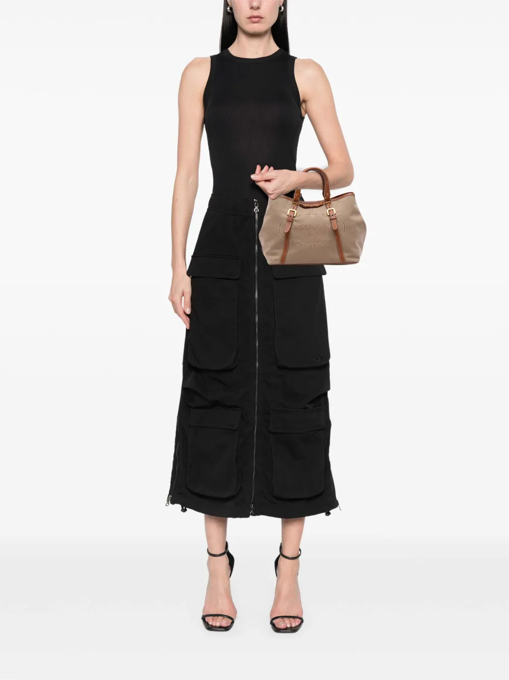 Prada Pre-Owned 2010-2025 Canvas Canapa Logo Bow satchel | Pre-Owned | Image 2