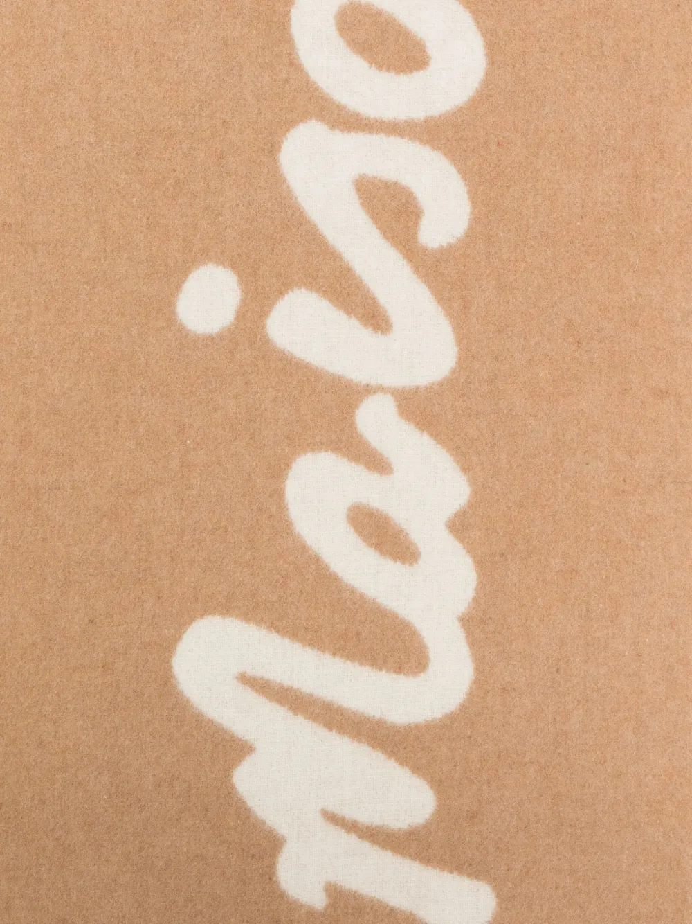 Maison Kitsuné Sjaal met print Bruin