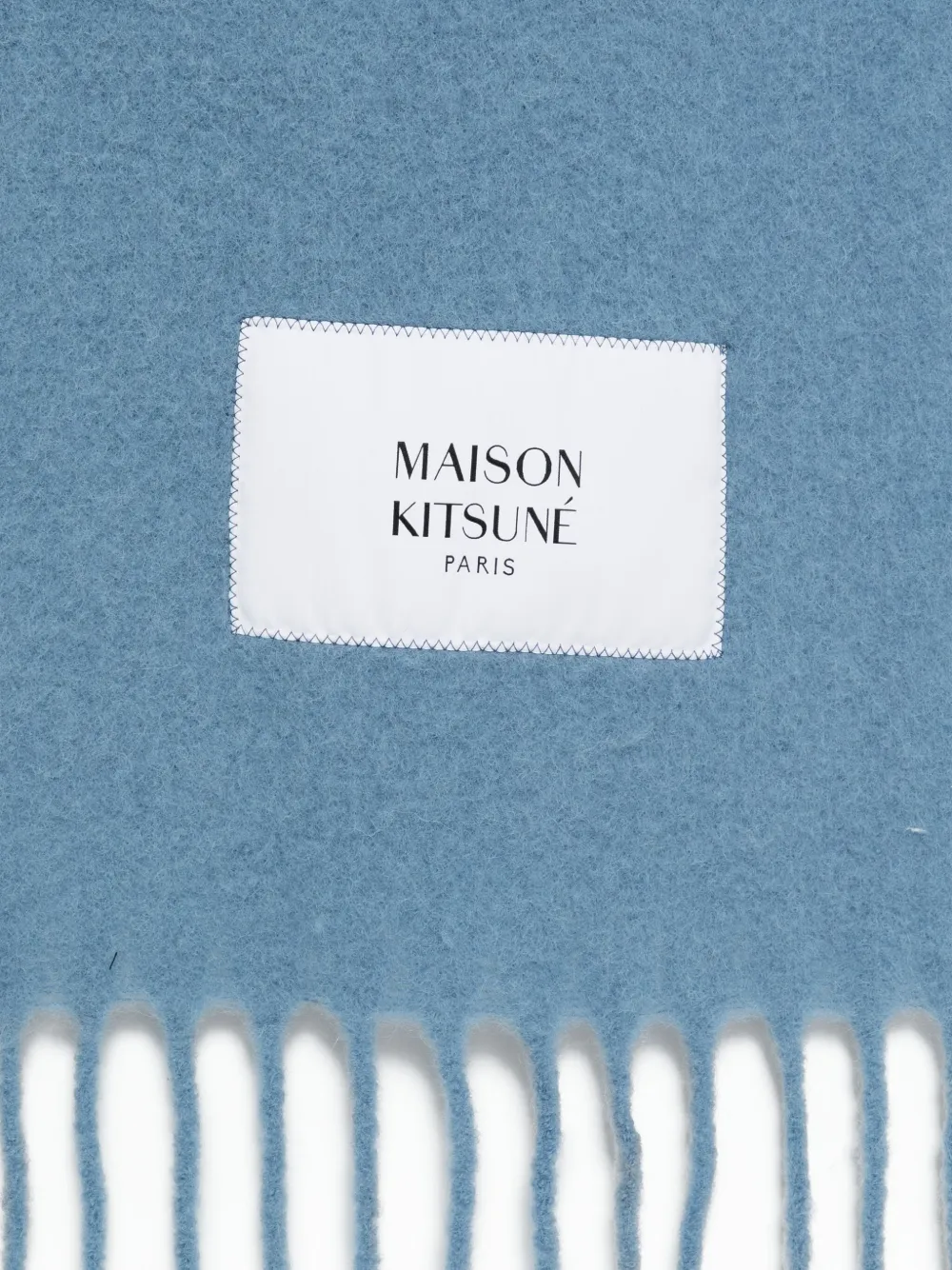 Maison Kitsuné Sjaal met logopatch Blauw