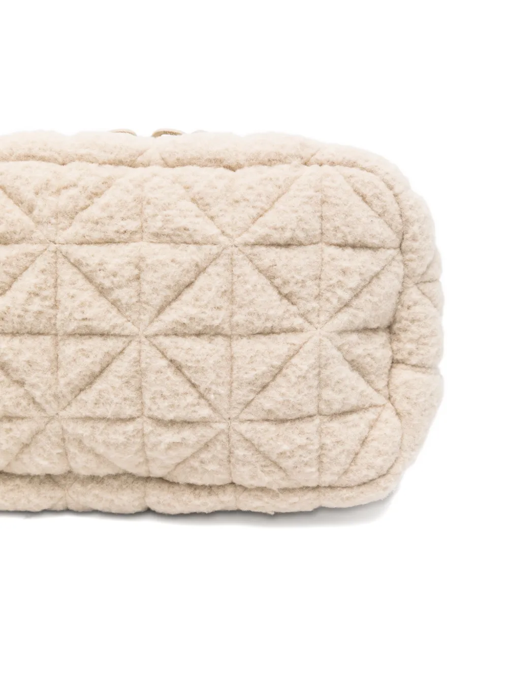 Veecollective Quilted Belt Bag In Neutral