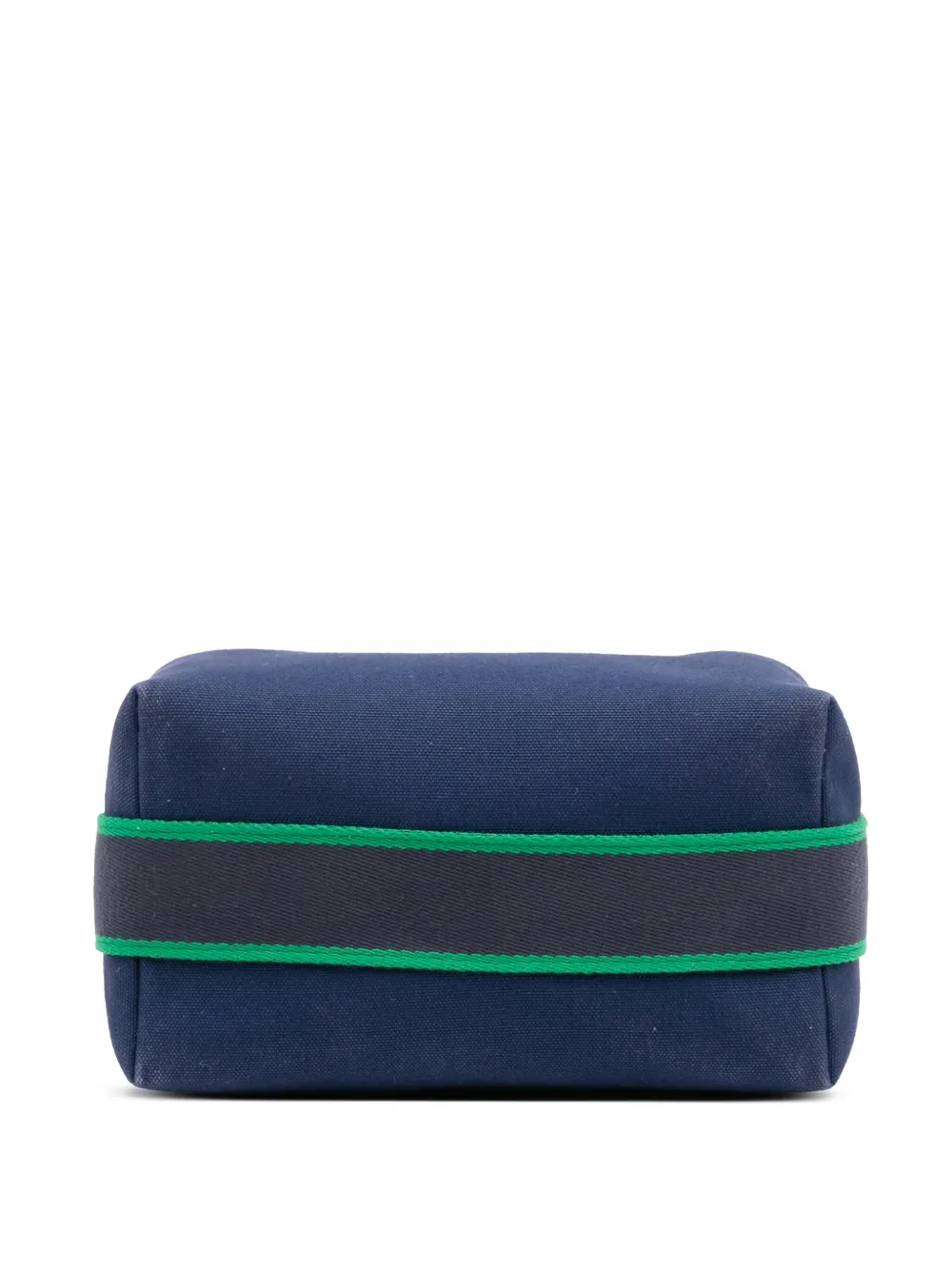 Pre-owned Hermes 2023 Small Canvas Bride A Brac Case Vanity Bag In Blue