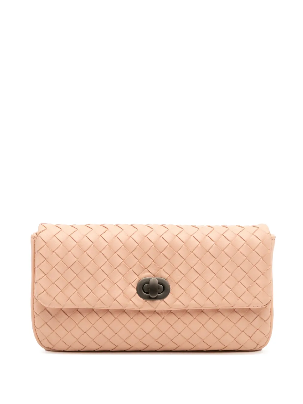 Bottega Veneta Pre-Owned 2012-2025 ナッパ イントレチャート クラッチバッグ - ブラウン Bottega Veneta Pre-Owned 2012-2025 ナッパ イントレチャート クラッチバッグ - ブラウン