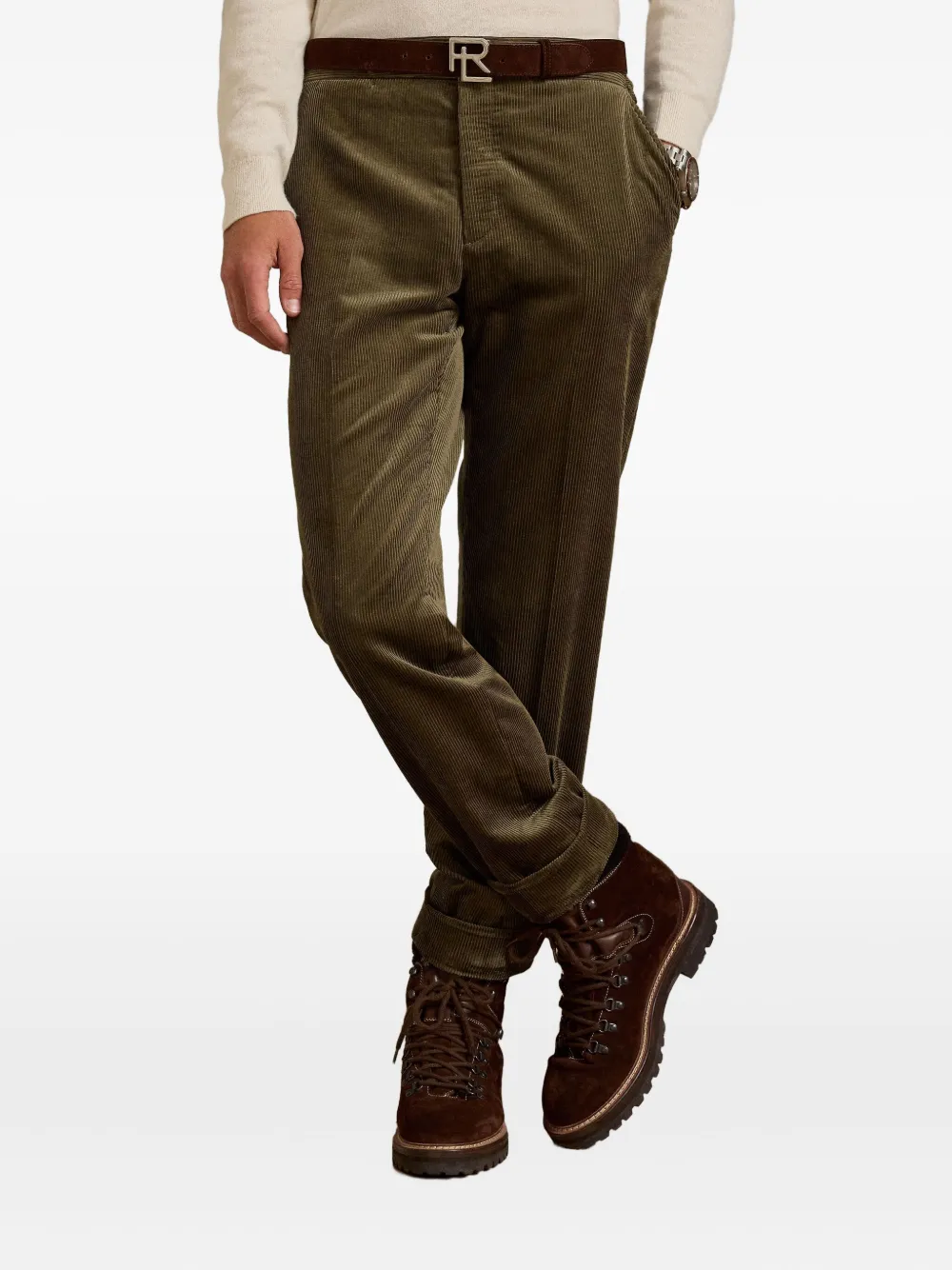 Ralph Lauren Gregory Corduroy Trousers In Brown