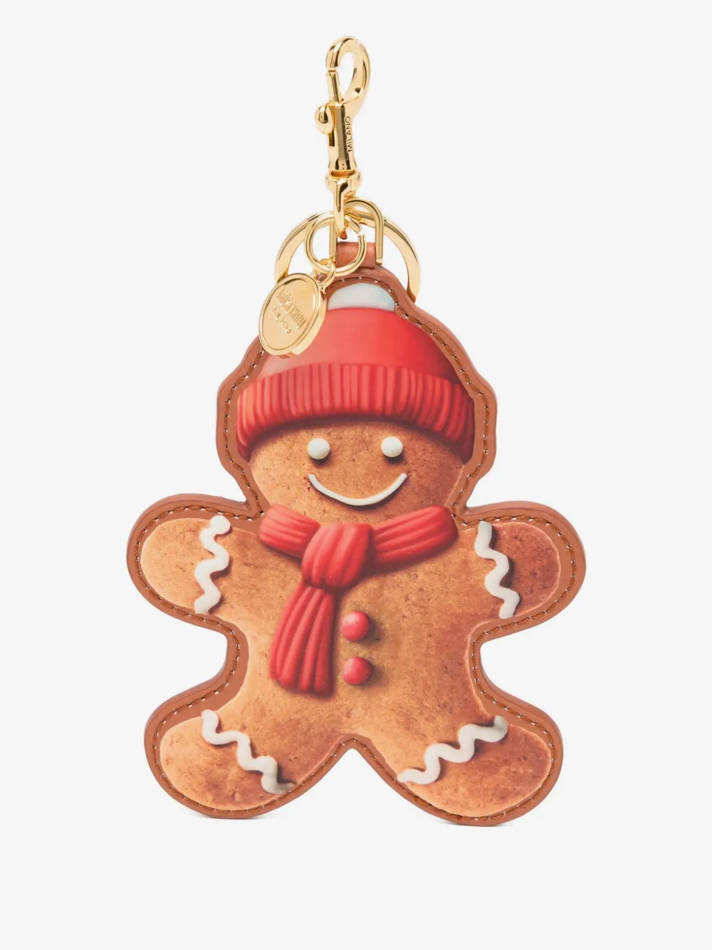 Moschino gingerbread-print keyring | Brown | Image 1