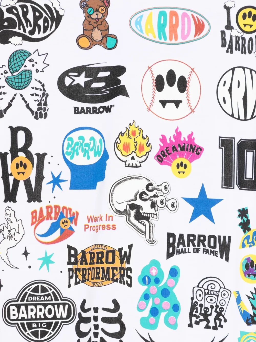 Barrow kids T-shirt met logo Wit