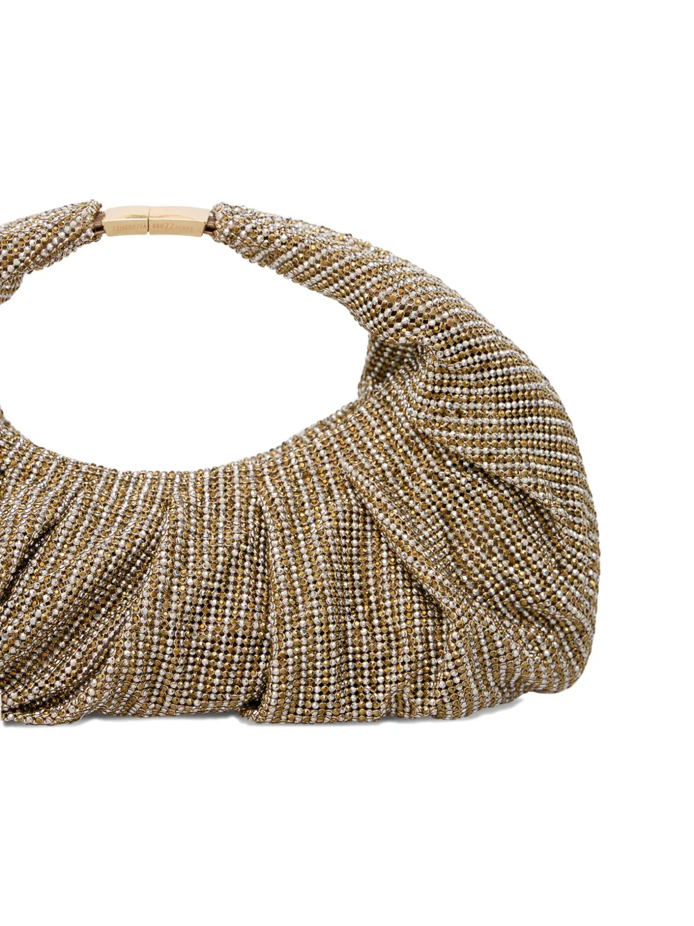 Benedetta Bruzziches Ruched Shoulder Bag In Neutral