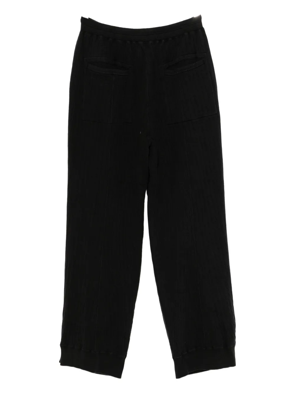 The Viridi-Anne puffer wide leg pant - Zwart