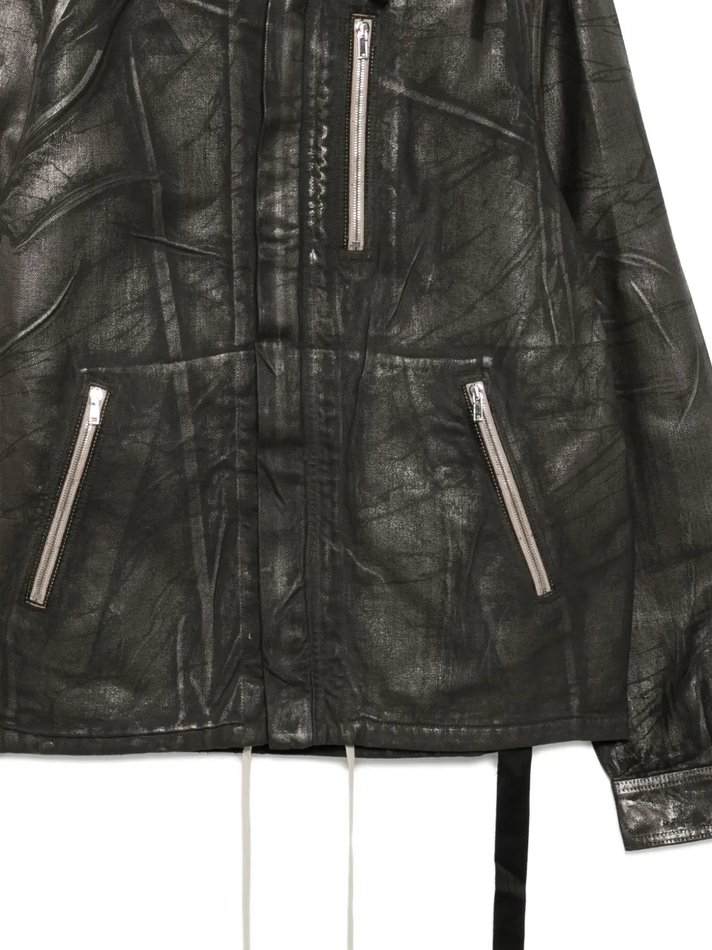 Rick Owens Drkshdw Whiskering-print Jacket In Black
